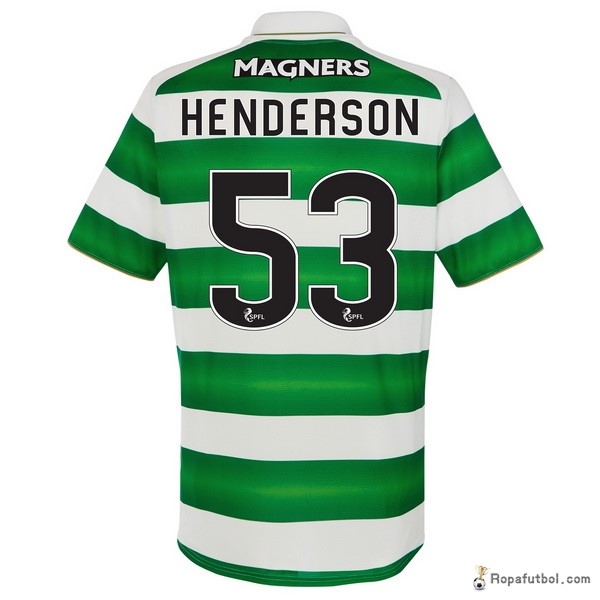 Camiseta Celtic Replica Primera Ropa Henderson 2016/17 Verde